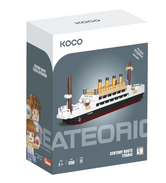 Zestaw konstrukcyjny mini Titanic plastikowy