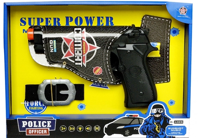 Policyjna pistolet z paskiem