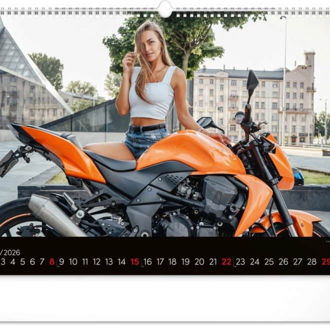 Kalendarz ścienny Dziewczyny i Motocykle 2026