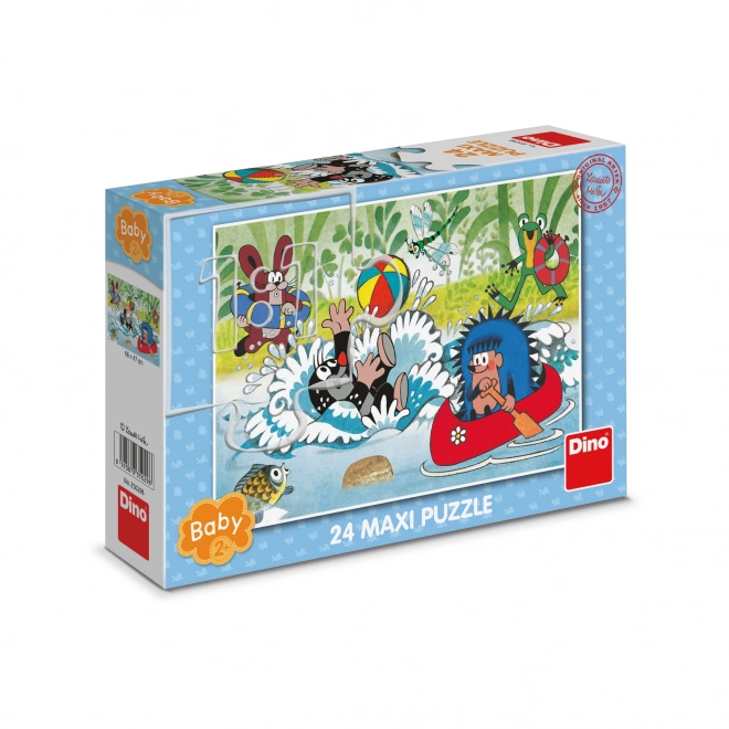 Dino Puzzle Krecik w wodzie 24 elementów maxi