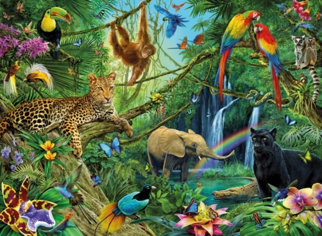 Puzzle Zwierzęta w Dżungli 200 elementów od Ravensburger