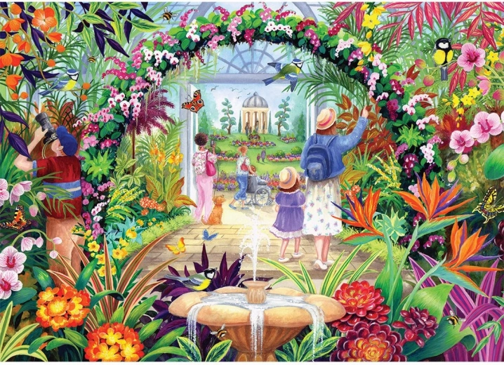 Puzzle Kwiaty w ogrodzie botanicznym 1000 elementów GIBSONS