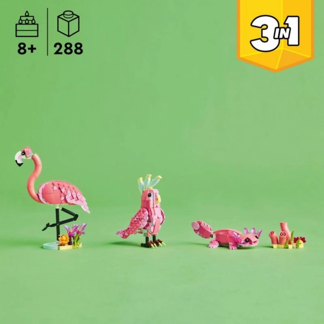 LEGO Creator 3 w 1 31170 Dzikie zwierzęta: Różowy flaming