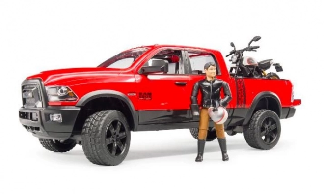 Bruder Terenowe auto RAM z motocyklem