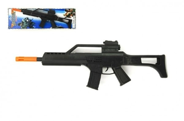 Pistolet/Karabin maszynowy iskierkowy plastik 53cm na bezwładności na kartce