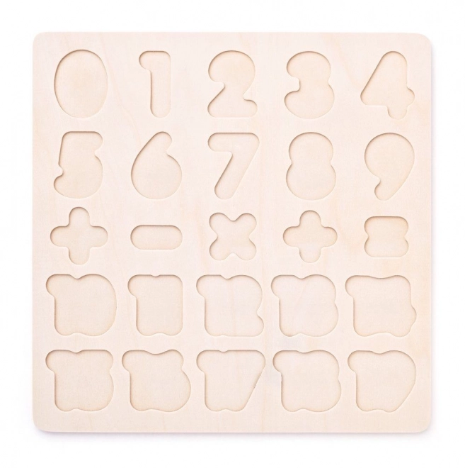 Drewniane puzzle numeryczne
