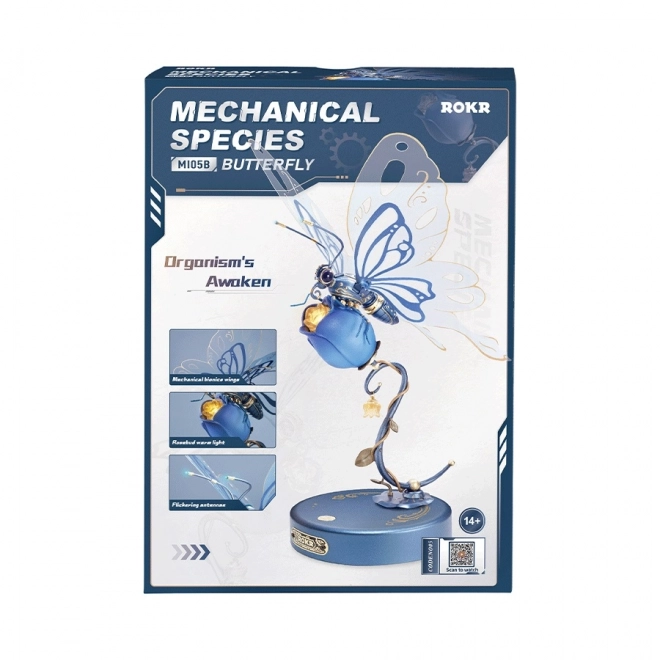 RoboTime 3D mechaniczna układanka Niebieski motyl