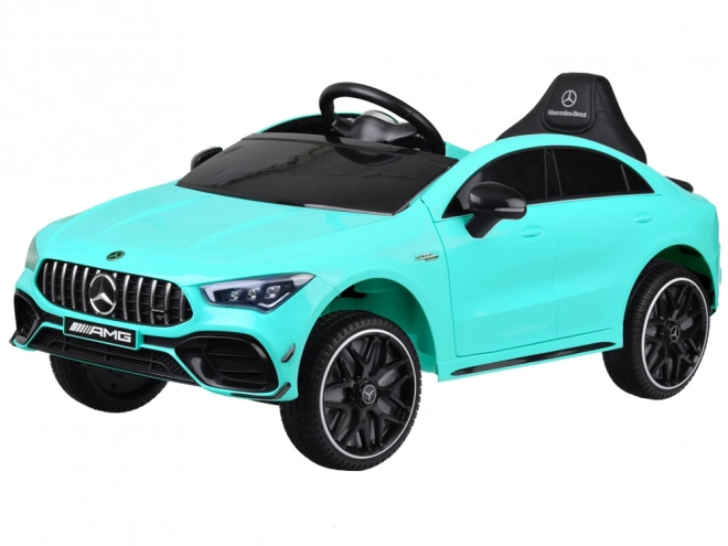 Dziecięcy samochód elektryczny Mercedes AMG CLA 45s z efektem bujania – Niebieski