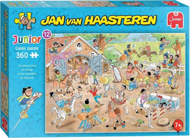 Puzzle JUMBO Jan van Haasteren Junior: szkoła jeździecka, 360 elementów