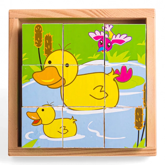 Puzzle obrazkowe bloki Zwierzęta