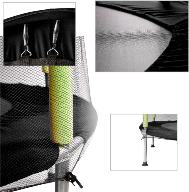 ogrodowa trampolina dla dzieci z siatką zielona 140 cm
