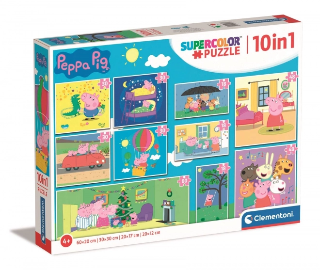 Puzzle Świnka Peppa 10w1 od Clementoni