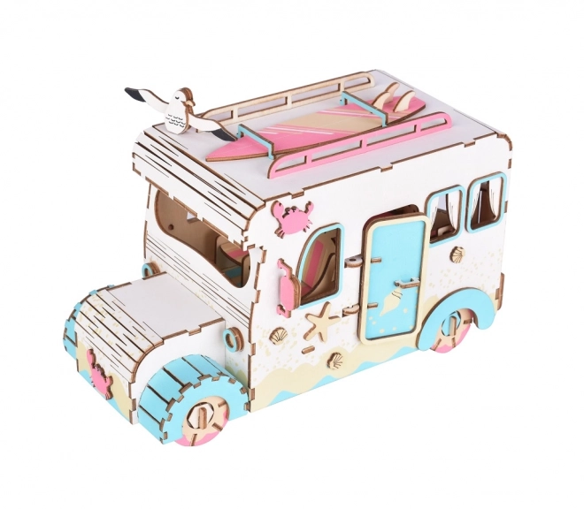 Drewniane 3D puzzle Kamper