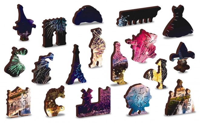 Drewniane puzzle Nocny Paryż