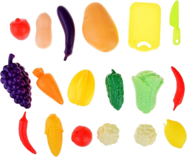 Bogaty zestaw owoców i warzyw