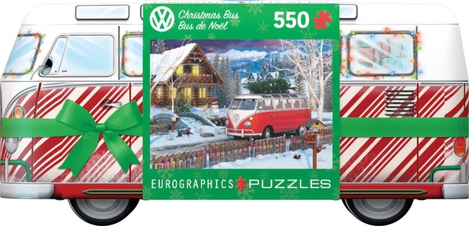 EUROGRAPHICS puzzle w puszce świąteczny autobus Volkswagen 550 elementów
