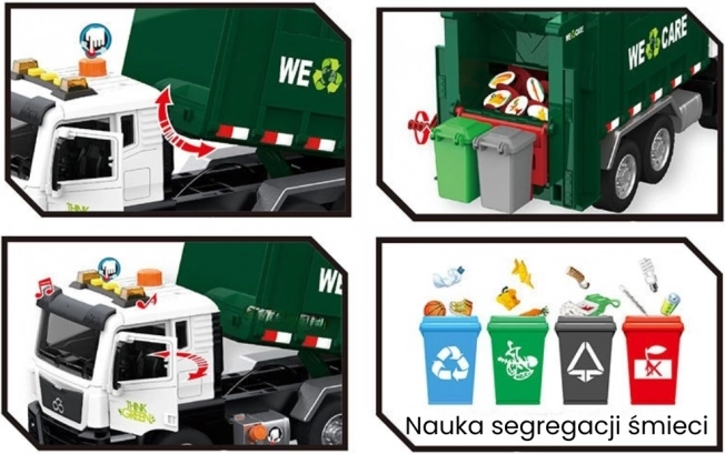 Interaktywna śmieciarka Purifier 1:10 - Edukacyjna zabawka do segregacji odpadów