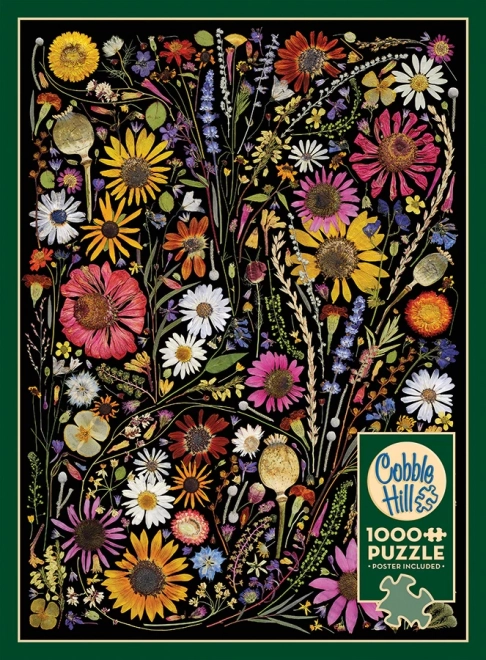 Puzzle Cobble Hill Tłoczone Kwiaty: Szczęście 1000 Części