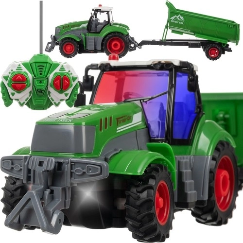 Zdalnie sterowany traktor Kruzzel z przyczepą