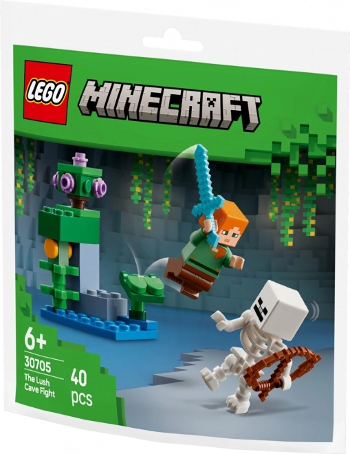 Klocki Minecraft Walka w bujnej jaskini