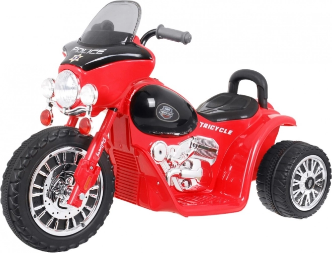 Dziecięcy elektryczny chopper z 3 kołami i światłami LED – Czerwony