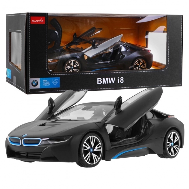 BMW i8 czarne RASTAR 1:14 auto na zdalne sterowanie + 2,4 GHz zdalne sterowanie