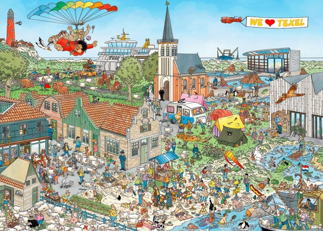 JUMBO Puzzle JvH Lot nad wyspą 1000 elementów