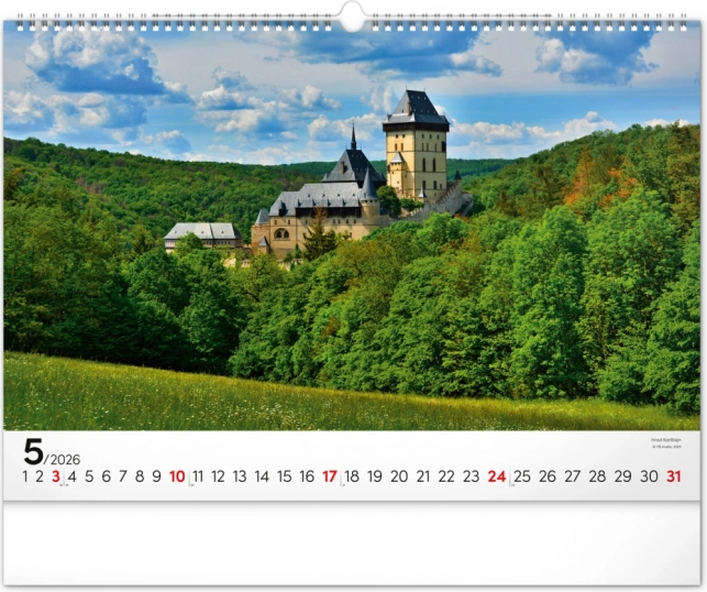 Kalendarz ścienny Panoramy Czech 2026