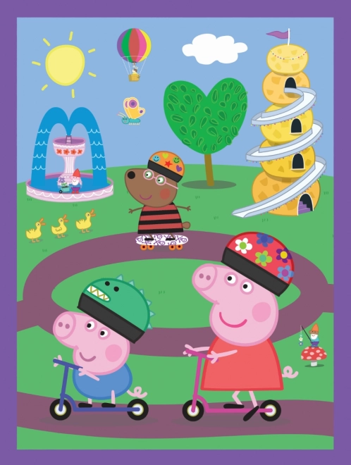 TREFL Zestaw 3w1 Szczęśliwe chwile z prosiaczkiem Pepą (2x puzzle + memo)