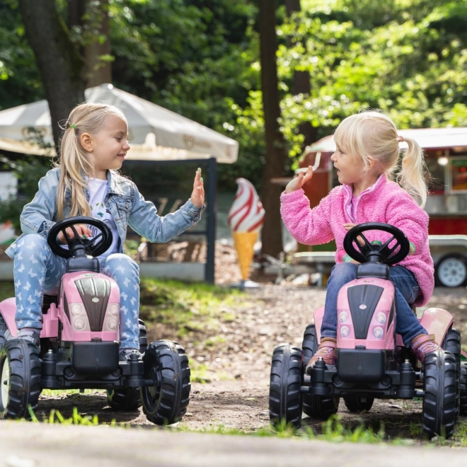 Traktor na pedały County Star z przyczepą różowy