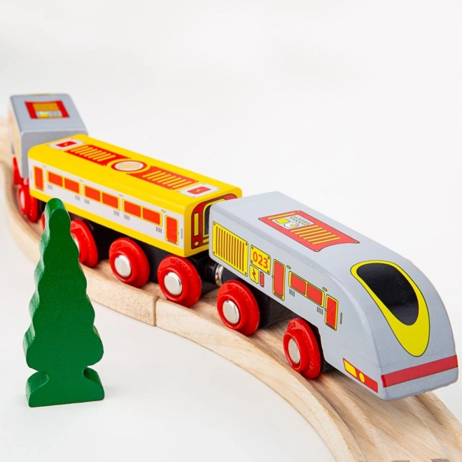Bigjigs Rail Eurostar Ekspres + 3 tory