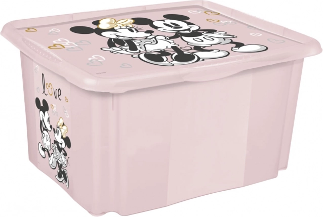 Pojemnik do przechowywania z pokrywką Minnie, różowy