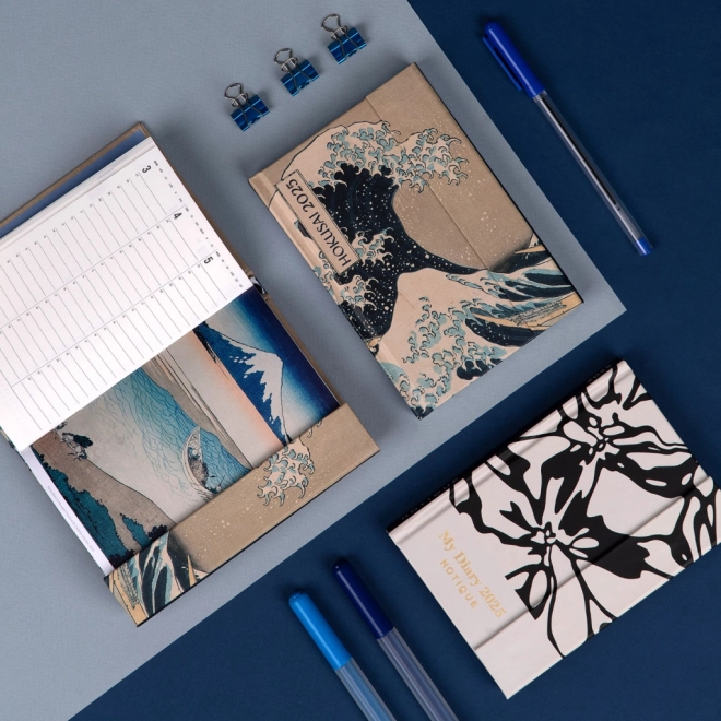 NOTIQUE Tygodniowy magnetyczny dziennik Katsushika Hokusai 2025, 11 x 16 cm