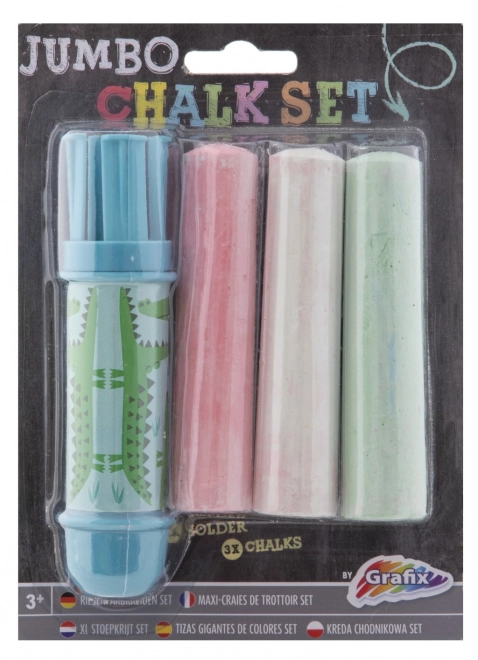 Kreda chodnikowa Jumbo + uchwyt 3 szt.