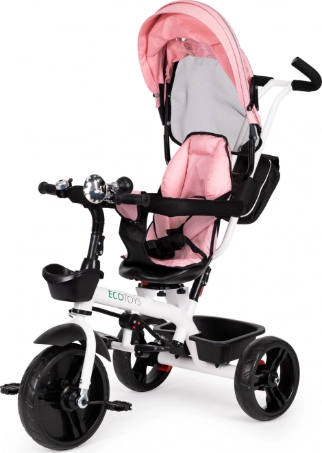 ECOTOYS Trójkołowy wózek sportowy - różowy