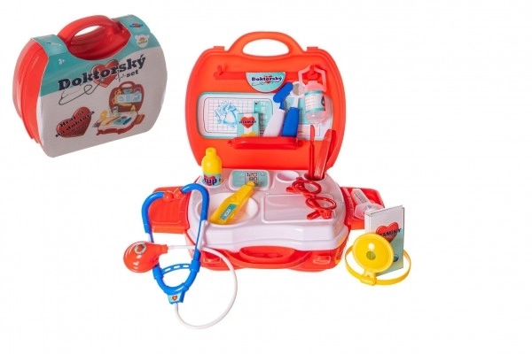 Zestaw lekarz z plastiku w plastikowej walizce 24x22x9cm w woreczku