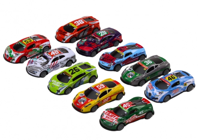 Zestaw resoraków Cars Sport Racing 1:64 10 szt.
