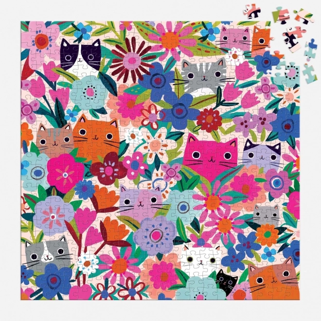 Puzzle Koty w Kwiatach 500 elementów