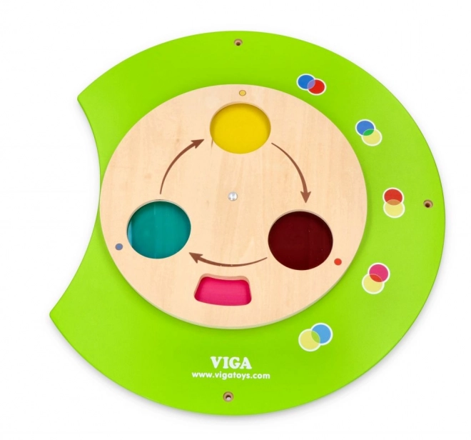 Drewniany montessori panel ścienny - gąsienica