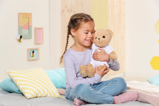 Miś BABY born, białe ubranko