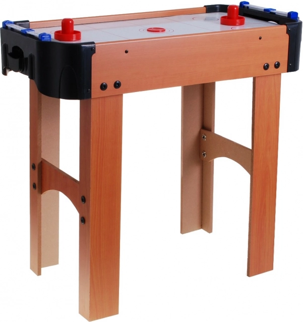 Air hockey dla dzieci z imitacją drewna z wentylatorem i akcesoriami – Drewno
