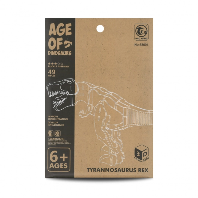 Drewniane 3D puzzle Tyrannosaurus Rex