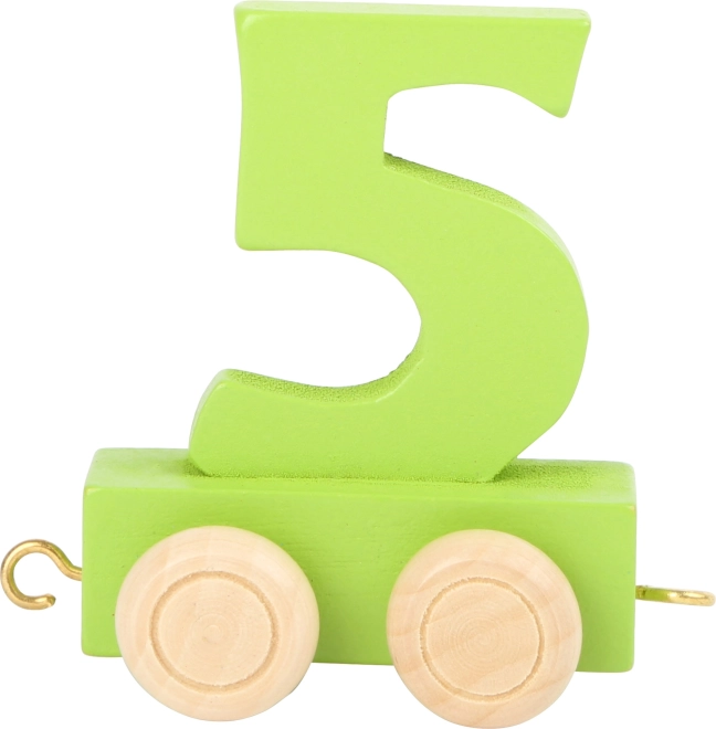 Wagonik drewnianej kolejki – cyfra 5