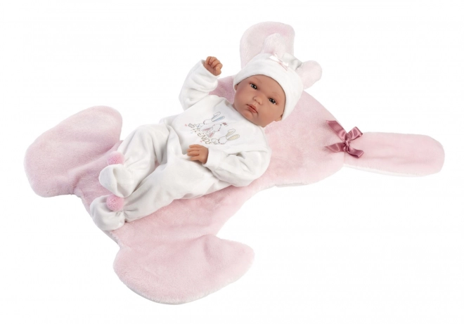 Realistyczna lalka New Born dziewczynka z całowinylowym ciałem 35 cm
