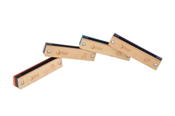 Drewniana dziecięca harmonijka 13 cm