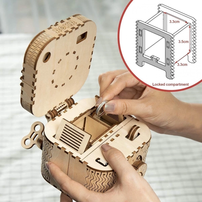 RoboTime 3D drewniane mechaniczne puzzle Szkatułka