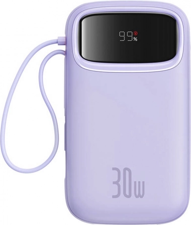 Powerbank BASEUS QPow 2 20000 mAh 30 W z 2× USB‑C (fioletowa)