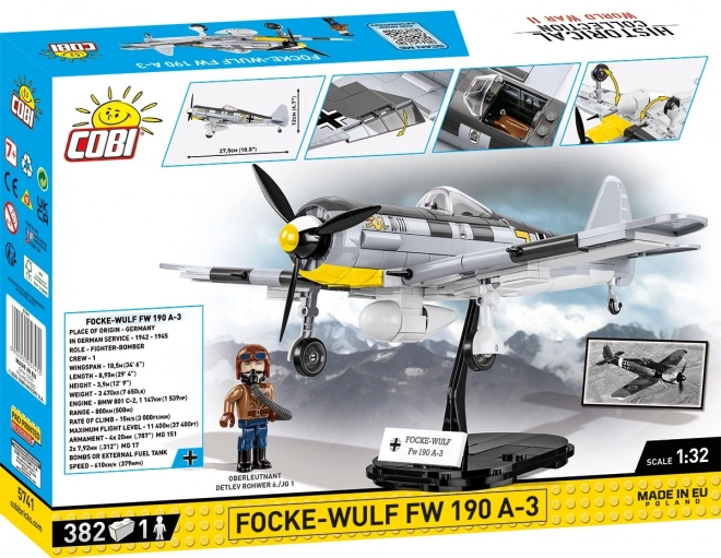 Zestaw klocków Historyczna Kolekcja WWII Focke-Wulf FW 190 A-3 382 klocków