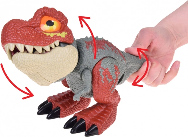 Dinozaur Tyrannosaurus Rex z ruchomymi częściami i efektami dźwięku i światła
