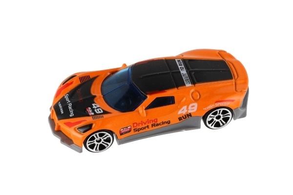 Auto sportowe 6szt. metal/plastik 8cm na wolny bieg w pudełku 10,5x27,5x4cm